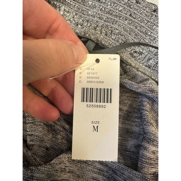 NEW Anthropologie Strapless Top Women’s M Metallic- Silver Elastic Waist D17 - Picture 3 of 5